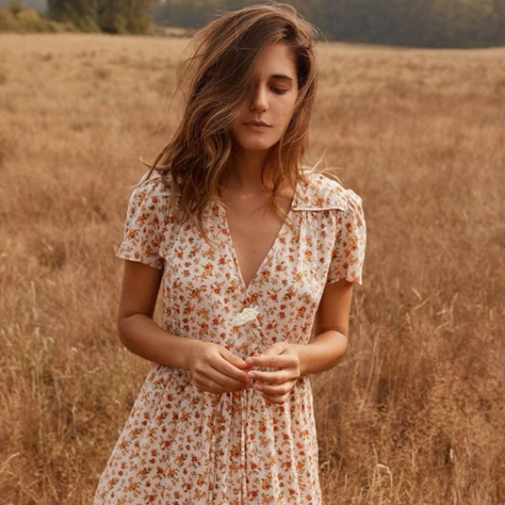 Dawn Dress in Fall Calico